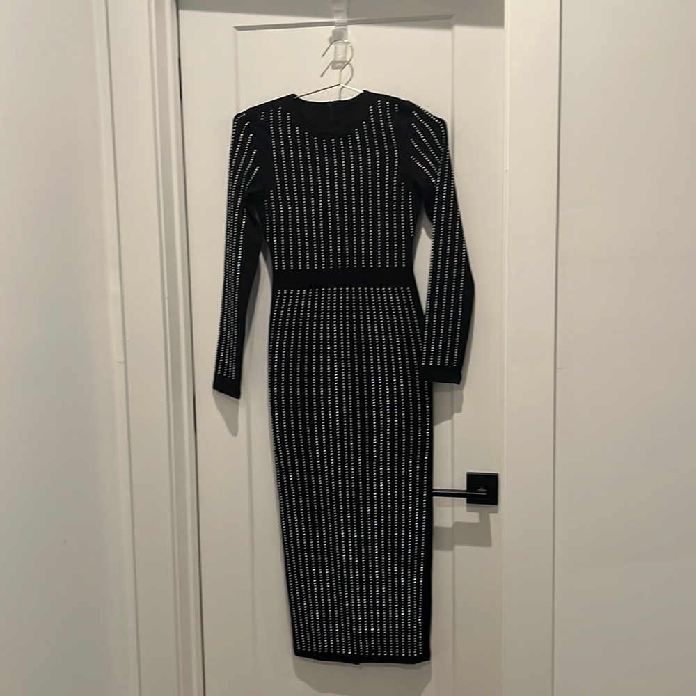 Black rhinestone dress
